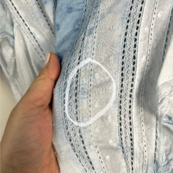 Love shack Fancy Tie dye blue Natasha dress sz S - Picture 8 of 8